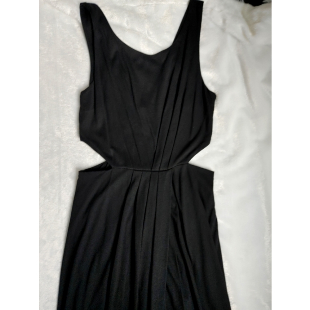 Black cut out maxi dress